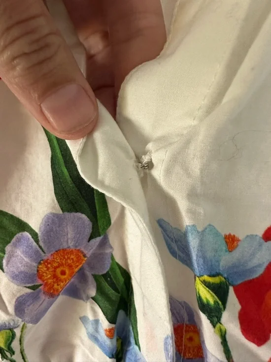 NWOT Anthropologie Floral Cotton Peplum Top - Picture 5 of 8